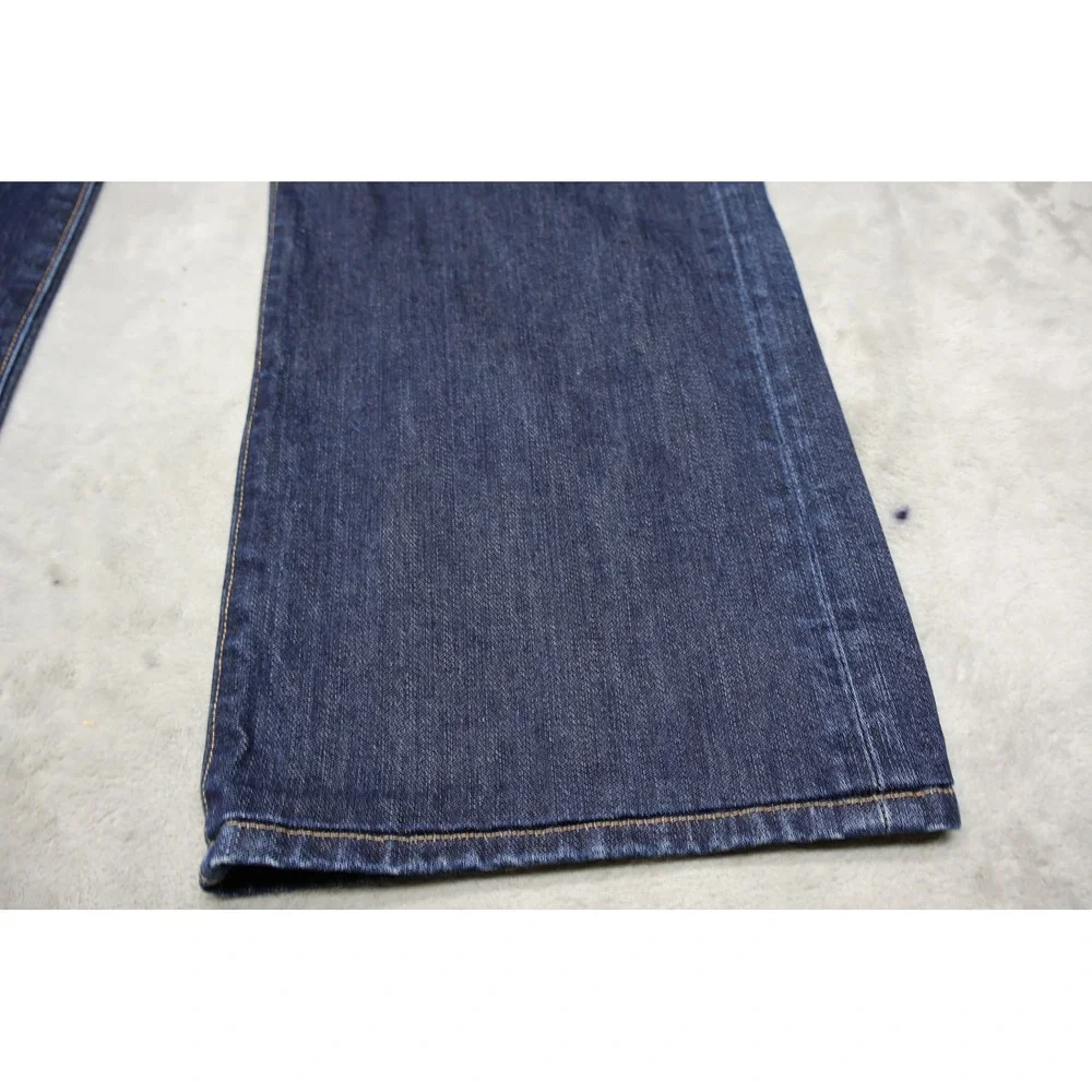 True Religion Bobby Baggy Jeans Men‎ 34x32 Dark Denim Straight Whisker Fade USA
